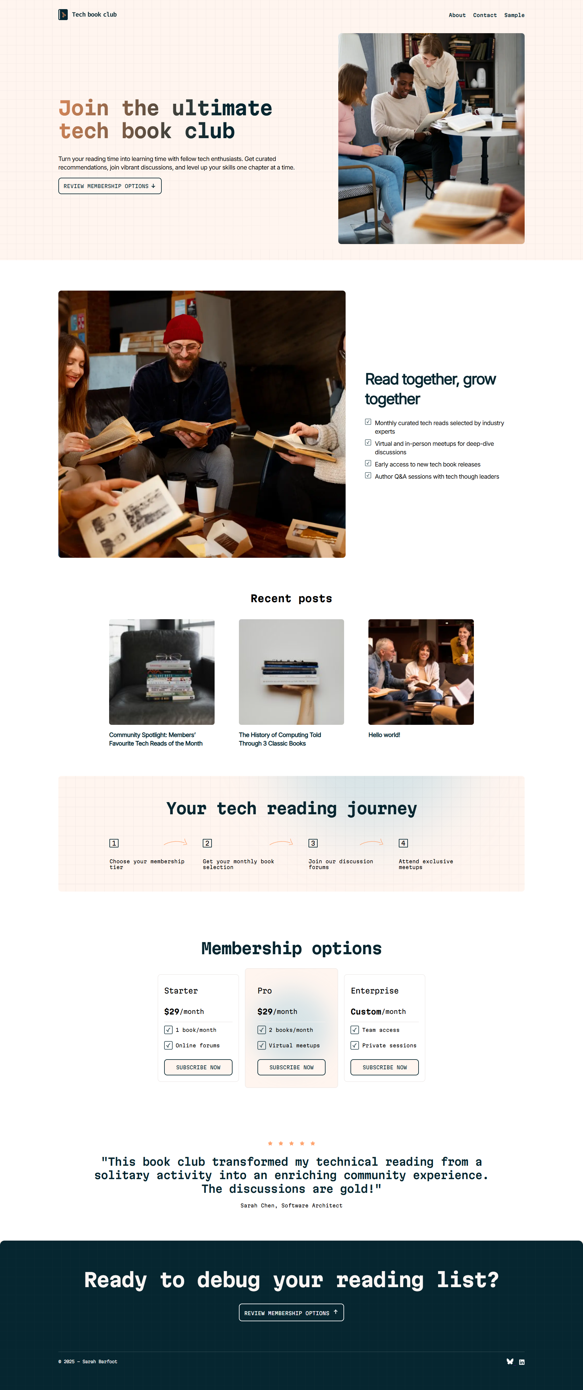 A full-page screenshot of a website I made.